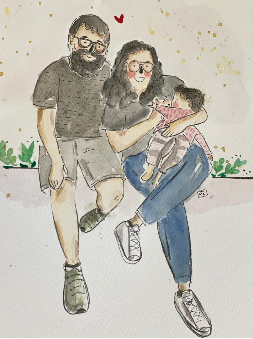 Ilustrações Personalizadas | Maria Carvão Familia ilustrada | Maria Carvão