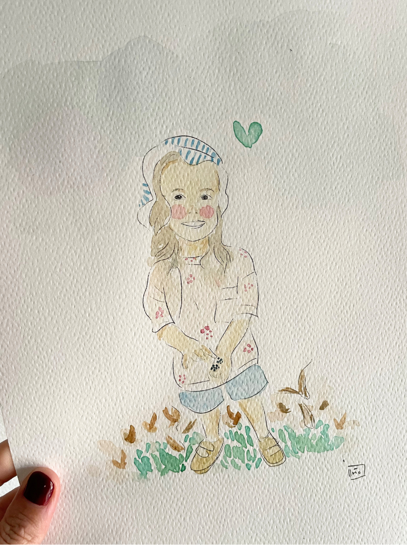 Ilustrações Personalizadas | Maria Carvão Menina ilustrada | Maria Carvão